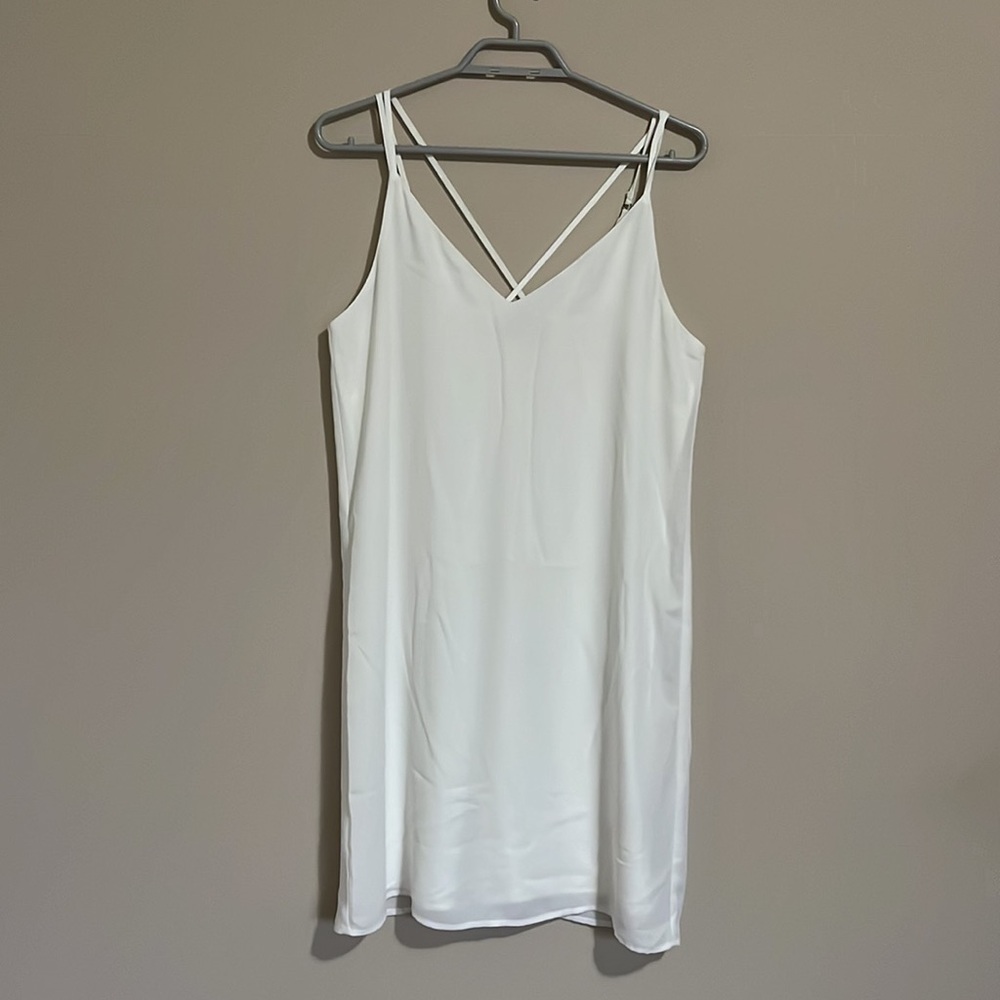 Dex white slip dress sleeveless